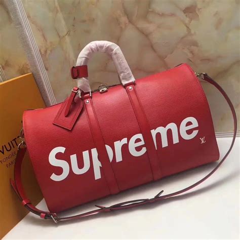 supreme doufle bag fake|how to identify a false supreme.